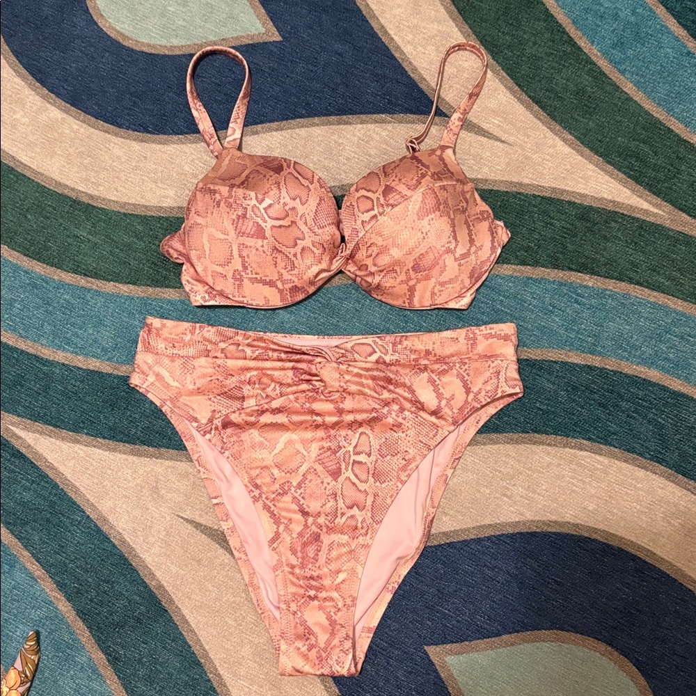 Victoria's Secret Snakeskin Print Bikini Swim Set